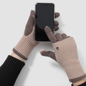 2025 yeni sevimli stil renk eşleştirme Thinsulate dokunmatik ekran rüzgar geçirmez kış sıcak eldiven - Product Image 4