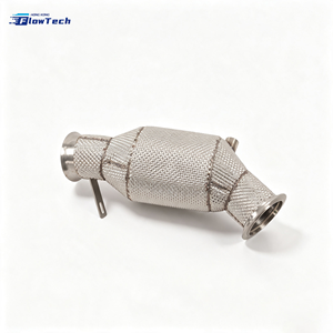 304 Stainless Steel Professional Downpipe <b>Kit</b> for 335i 135i M235i 435i N55 3.0T Twin Scroll Turbo High Flow Mirror <b>Polished</b> - Product Image 3