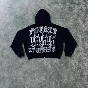 Винтажный свитшот и хлопковые худи унисекс с ромбовидным узором для индивидуального дизайна и уличного стиля - Product Image 2