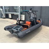 Bateau semi-rigide en aluminium de 6 m pour 10 personnes, Achilles Hypalon avec console à toit rigide, luxe pour la pêche, fabrication OEM/ODM en Chine