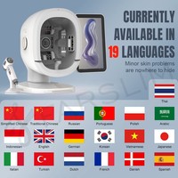Analyseur de peau numérique IA HD, testeur facial et capillaire, analyseur de peau 3D, machine d'analyse cutanée 3D, 18 langues, machine d'analyse de la peau IA