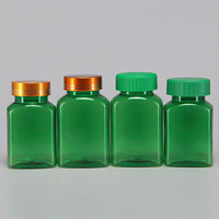 Bouteilles de pilules en plastique vides personnalisées avec logo OEM ODM pour compléments vitaminiques, avec bouchon de sécurité enfant