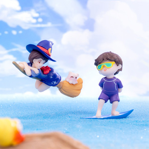 ミニチュア水中エクスプローラーダイバーフィギュアクジラ海シーンモデルほうき魔女おもちゃ水槽プラスチック工芸品オーナメント - Product Image 3