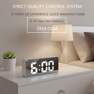 <span class=keywords><strong>Sveglia</strong></span> Digitale con Display LED a Specchio Stile Nordico INS, Movimento al <span class=keywords><strong>Quarzo</strong></span> Elettronico, Design Moderno di Alto Valore - Product Image 1