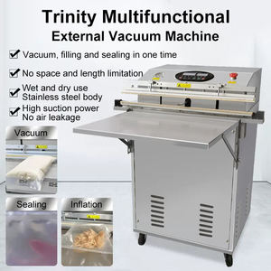 高効率500型ダブルポンプ半自動外部真空包装機商用果物野菜包装機 - Product Image 3
