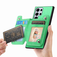 Étui magnétique en cuir véritable pour Samsung S26 Ultra, support de rangement multifonctionnel, porte-cartes, coque en cuir A55 S25 S24