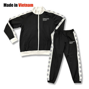 Personalizado a prueba de viento más tamaño primavera ropa deportiva Vietnam fábrica OEM chaqueta diseño dos piezas conjunto sublimación impreso chándal - Product Image 1