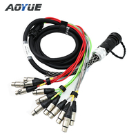 Kabel Snake Splitter Audio Multi-core 12 Saluran 12CH 3.5M-12FXLR-VMS Breakout Fanout dengan Konektor XLR