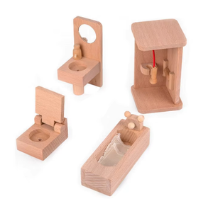 Jouet familial pour enfants, mini <span class=keywords><strong>cuisine</strong></span>, petite maison de poupée en bois, imitation de meubles, ensemble de <span class=keywords><strong>cuisine</strong></span> pour petite fille - Product Image 3