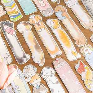 Marcapáginas de Papel con Diseño de Dibujos Animados, Impresión UV, Resistente al Agua, Logotipo Personalizable, Tamaño 15x4cm, para Estudiantes - Product Image 1