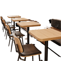 Ensemble chic encombrants pour restaurant haut de gamme café de luxe siège de stand de restauration rapide chaises de salle à manger table de restaurant