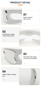 Ánh sáng màu đỏ trị liệu Mặt nạ mắt nhăn mắt túi loại bỏ rung cứu trợ mệt mỏi chăm sóc mắt massage - Product Image 5