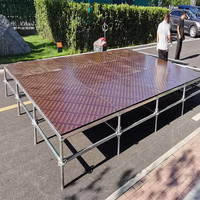 Scène modulaire sur mesure, structure carrée stable, plateforme de scène pliable pour mariage et banquet