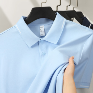 <span class=keywords><strong>Polo</strong></span> de Hombre al por Mayor OEM, 200GSM, Tela de Doble Cara con Amoníaco Líquido, Antiarrugas, Impresión Digital, Logotipo Personalizado, Básico - Product Image 2