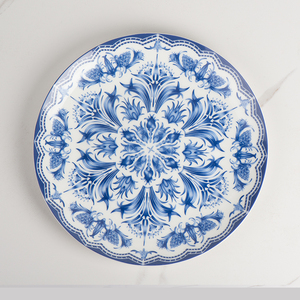 Đĩa Hoa Cổ Phương Tây Bộ Đồ Ăn Tối Màu Xanh Và Trắng Đĩa Gốm Đám Cưới - Product Image 2