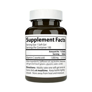 Gélules de vitamine C végétaliennes de haute qualité, marque privée, stimulant le métabolisme, soutien immunitaire, favorisant l'absorption du calcium. - Product Image 2