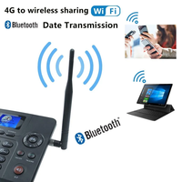 GSM Digital Schnurlostelefon unterstützt 2G/3G/4G mit Dual-SIM-Karten, multifunktionalem Farbdisplay, WLAN-Unterstützung, Desktop-Modell.