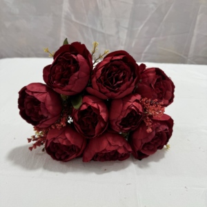 Fiori artificiali fatti a mano per matrimonio e festa a casa in più colori tenui - Product Image 5