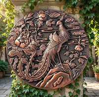 Art mural élégant Pivoine et Phénix - Entièrement personnalisable avec installation sur site par des experts