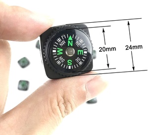 Mini botón brújulas pequeñas con correa de reloj de pulsera - Product Image 3