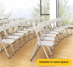 Cheap Portable Outdoor Ultralight <strong>White</strong> Camping Foldable <strong>Chair</strong> Wedding Plastic <strong>Folding</strong> <strong>Chair</strong> for Events - Product Image 6
