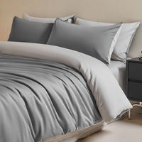 Housse de couette en coton pur de luxe léger, douce pour la peau, couleur unie, ensemble de literie de luxe, vente en gros