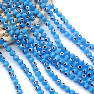 Cuentas de Ojo de Diablo para Pulseras, Accesorios de Cuentas Redondas, Accesorios de Joyería DIY, Cuentas Sueltas de Cristal con Forma de Flor Individual para Pulseras - Product Image 6