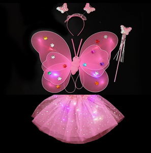 Le <span class=keywords><strong>ali</strong></span> d'<span class=keywords><strong>angelo</strong></span> in Costume hanno portato <span class=keywords><strong>ali</strong></span> di farfalla le ragazze illuminano la gonna Tutu a LED con bacchetta e fascia - Product Image 2