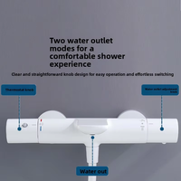 Ensemble de douche thermostatique moderne en céramique, mitigeur monocommande eau chaude/froide, robinet de salle de bain mural en laiton, idéal pour hôtels