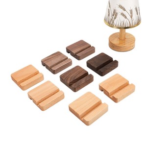 Support de téléphone portable en bois massif, sur pied, à un seul niveau, portable, base simple, vente en gros d'usine, créatif, noyer, hêtre - Product Image 5