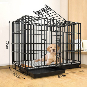 กรงสุนัขพับได้แบบโลหะพร้อมถาด  กรงสัตว์เลี้ยงขนาดเล็ก - Product Image 6