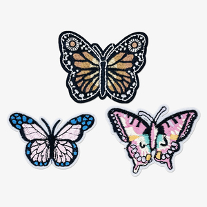 Parche de Tela Bordado con Mariposas Coloridas, Accesorios de Ropa DIY, Decorativo, para Coser o Planchar, Parche Personalizado - Product Image 2