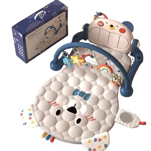 Piano de pedales con marco de fitness para bebés recién nacidos de 0 a 3 meses, 3 juguetes musicales educativos de pedal - Product Image 1