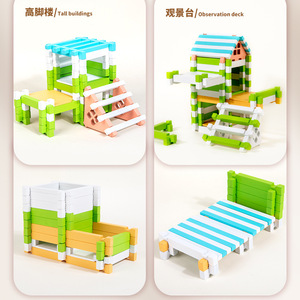 ชุดของเล่นตัวต่อไม้เพื่อการศึกษานวัตกรรมทนทานสำหรับเด็กและการเรียนรู้ชุดของเล่นแบบ DIY - Product Image 6