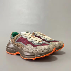 Luxury Designer Men shoes Wholesale High Quality Women Brand <b>Sneaker</b> Walking Shoes Luxury Custom Real <b>Leather</b> Sport Shoe - Product Image 3