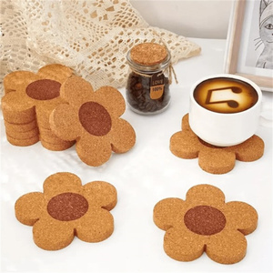 Sous-verres classiques en liège résistants à la chaleur, épais, en bois, pour verres à vin, tasses à café et mugs – Vente en gros pour thé et café - Product Image 1