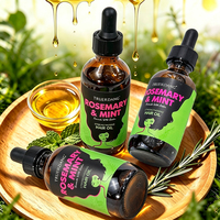 Minyak Herbal Rosemary Mint Khusus Anti Rontok, Menutrisi, Alami, Label Pribadi untuk Pertumbuhan Rambut