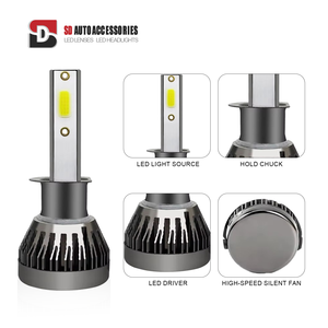 M1 không quạt H1 siêu sáng 6500K COB Led Đèn Pha Bóng đèn 24 Wát 6000LM 360 độ chùm, IP67 không thấm nước xe ô tô phụ kiện - Product Image 4