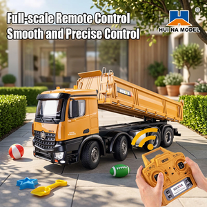 <span class=keywords><strong>Huina</strong></span> 1536 1/14 Camión Volquete RC de Aleación, Coche de Construcción de Ingeniería con Control Remoto, Juguete con Música y Luces, RTR, en Stock - Product Image 5