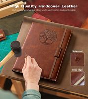 Cuaderno de PU Personalizado ODM, 256 Páginas Gruesas, Tapa Dura A5, Cuero Vintage para Escribir, Cuadernos de Viaje, Regalo con Logotipo Diario