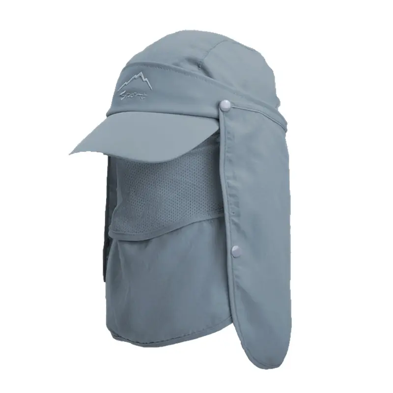 Visera recta de secado rápido para el sol, gorra de cubo transpirable para exteriores, gorro de pesca Upf 50 + Uv, gorra deportiva de pesca, protector facial