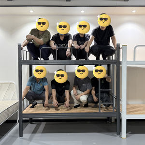 Modern Metal <strong>Bunk</strong> <strong>Bed</strong> With Storage - <strong>Double</strong> Decker Space Saving <strong>Bed</strong> For Bedroom, School Dorm &amp; Apartment - Product Image 1