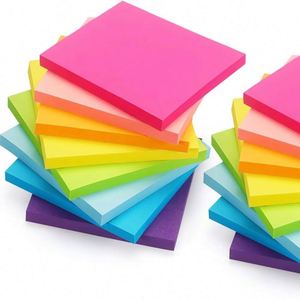 Compra Anticipada: 16 Blocs de Notas Adhesivas de 8 Colores Brillantes, 60 Hojas, para Oficina, Escuela y Planificación del Hogar, Regalo Promocional - Product Image 1