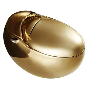 蛋形悬挂马桶陶瓷金色马桶带隐藏水箱