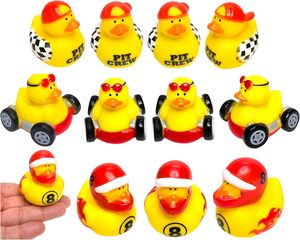Canards en caoutchouc pour pilotes de voitures de course avec <span class=keywords><strong>casque</strong></span> et casquette de baseball Jouets pour baignoire et canard en Jeep - Product Image 3
