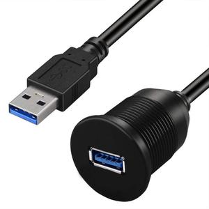 Panel Mount <strong>Usb</strong> Type a Female Panel Mount Two Hole <strong>USB</strong> 2.0 <strong>Extension</strong> Cable <strong>Lead</strong> a Male to Female (2m) Driver Free - Product Image 2