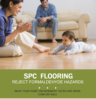 Graceline ignífugo PVC madera estilo Unilin Click plástico Spc vinilo suelo tablón azulejos