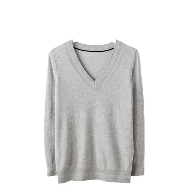 New Arrival Excellent Price Long Sleeves Pullover V Neck Cashmere Sweaters