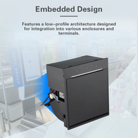 Impresora Térmica de 58 mm para Montaje en Panel con Cortador Automático, Impresión de Recibos de Alta Velocidad para Kioscos y Puntos de Venta
