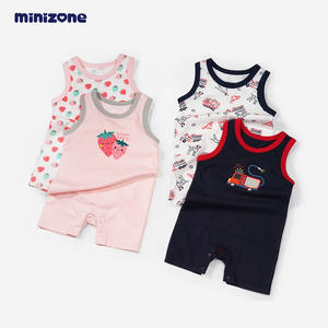 Minizone Modern Baby Summer Casual Ropa <span class=keywords><strong>de</strong></span> algodón Baggy Thin Solid Pattern Liquidación Artículos para perros para las vacaciones <span class=keywords><strong>de</strong></span> Año Nuevo - Product Image 1